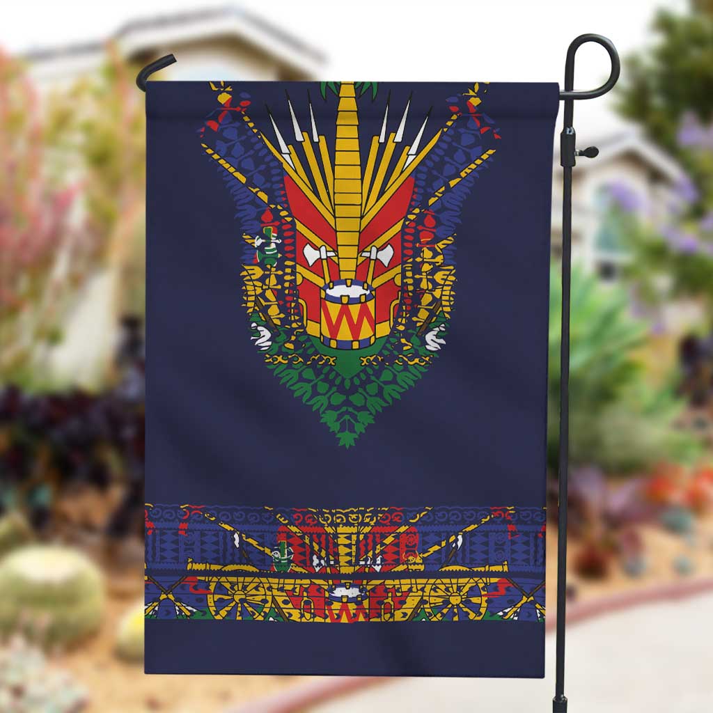 Haiti Flag Garden Flag Traditional Dashiki Black Color LT03