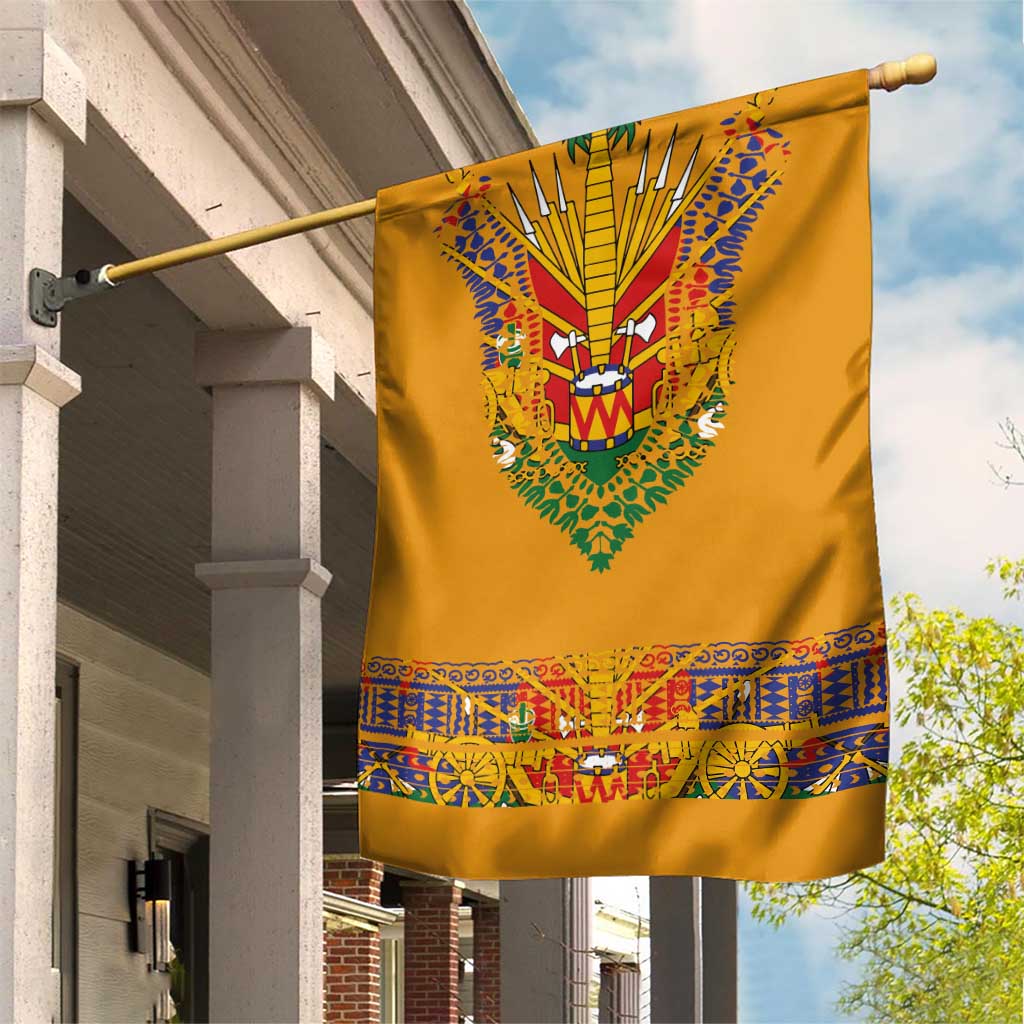 Haiti Flag Garden Flag Traditional Dashiki Yellow Color LT03