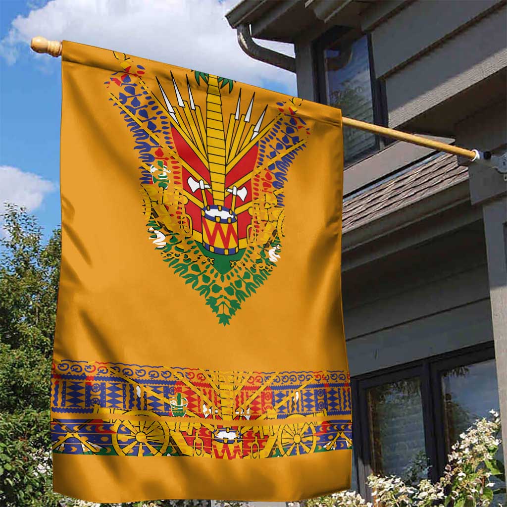 Haiti Flag Garden Flag Traditional Dashiki Yellow Color LT03