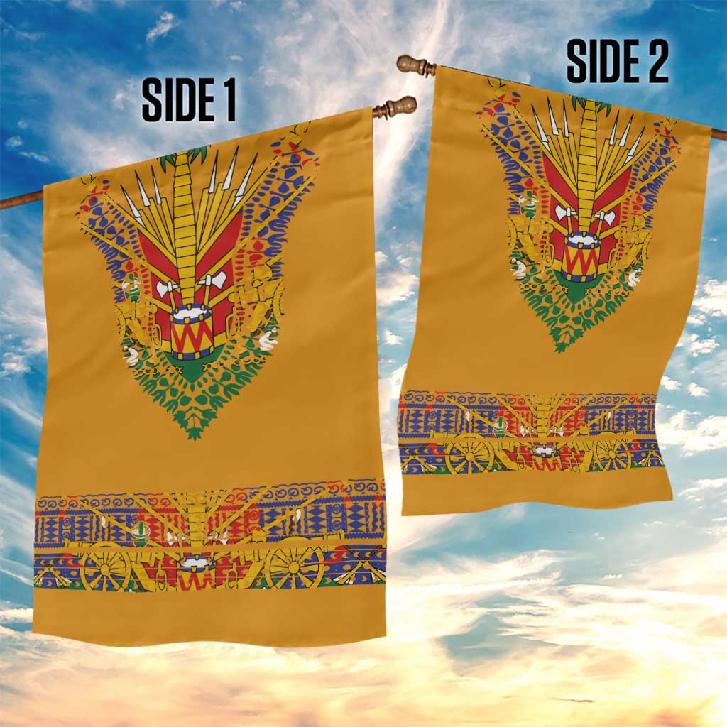 Haiti Flag Garden Flag Traditional Dashiki Yellow Color LT03
