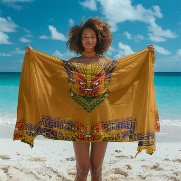 Haiti Flag Sarong Traditional Dashiki Yellow Color LT03