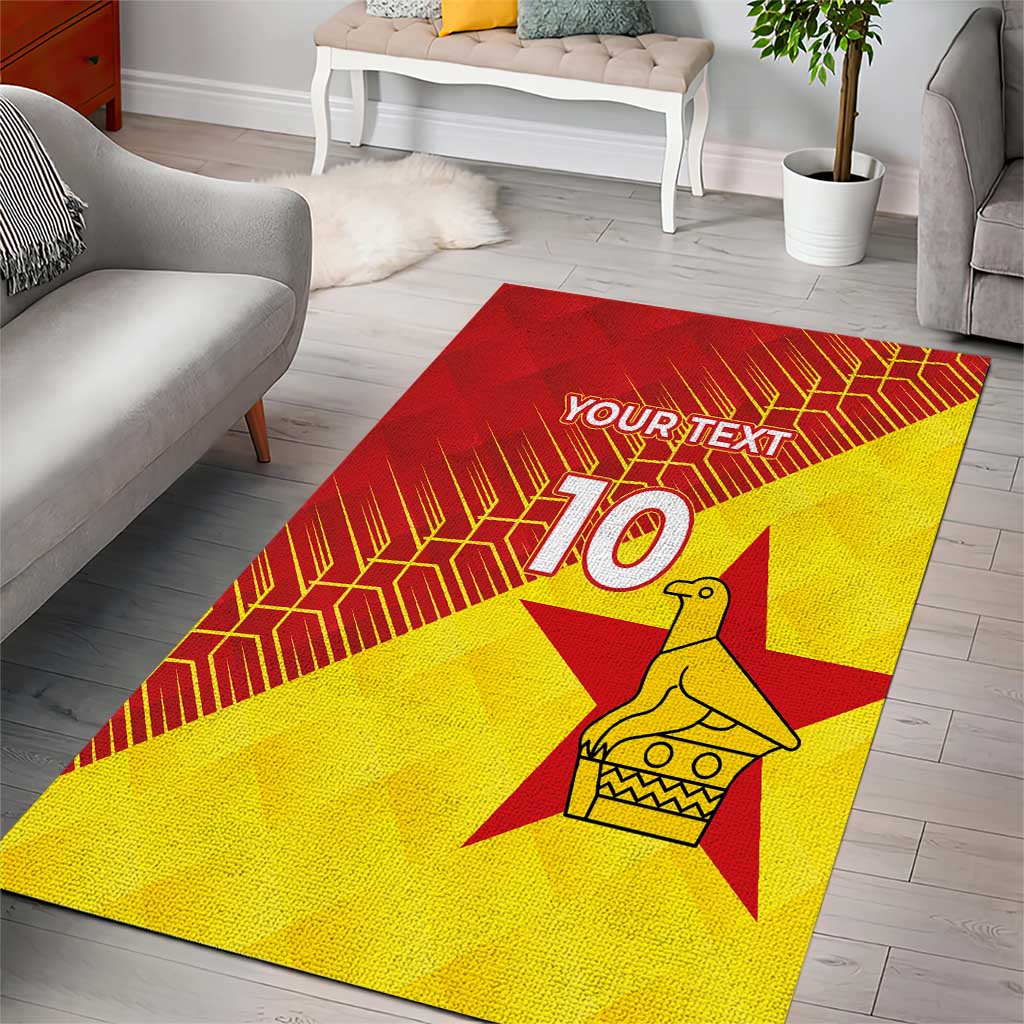 Custom Zimbabwe Cricket Area Rug Flame Warriors Zimbabwe Spirit LT03
