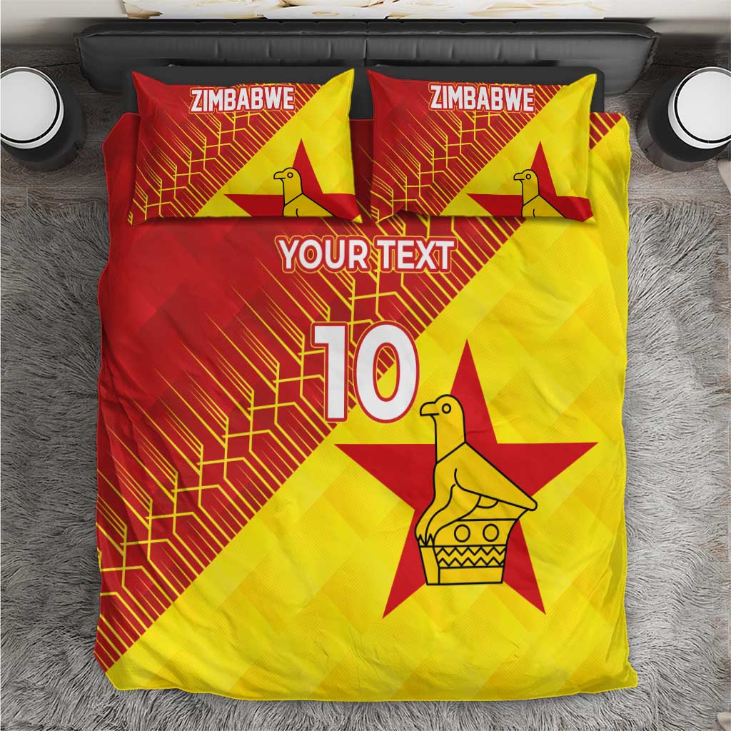 Custom Zimbabwe Cricket Bedding Set Flame Warriors Zimbabwe Spirit LT03