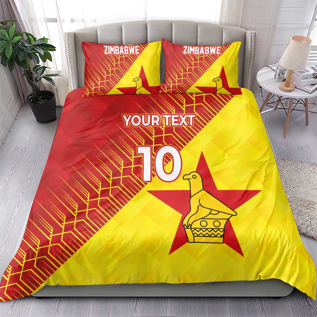 Custom Zimbabwe Cricket Bedding Set Flame Warriors Zimbabwe Spirit LT03