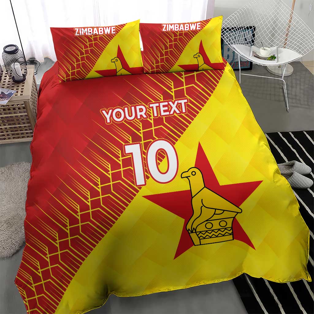 Custom Zimbabwe Cricket Bedding Set Flame Warriors Zimbabwe Spirit LT03