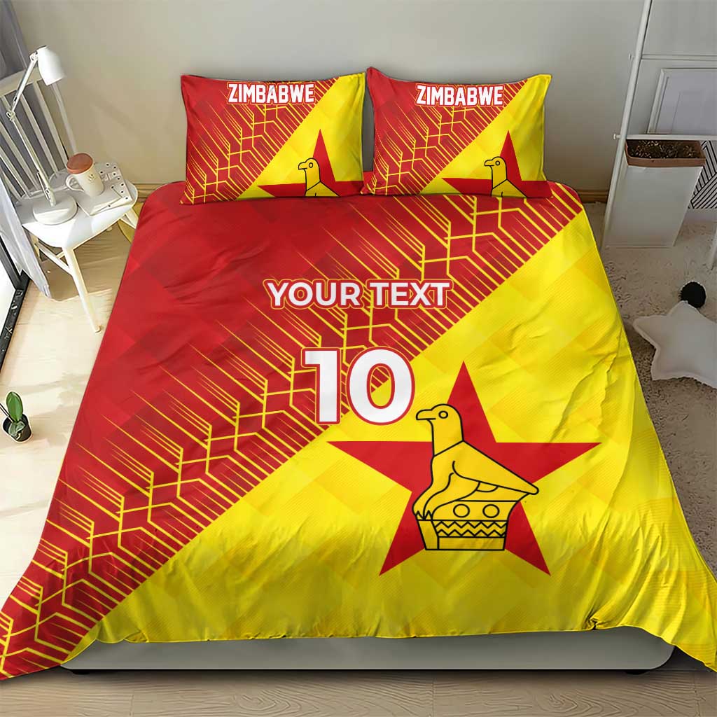 Custom Zimbabwe Cricket Bedding Set Flame Warriors Zimbabwe Spirit LT03