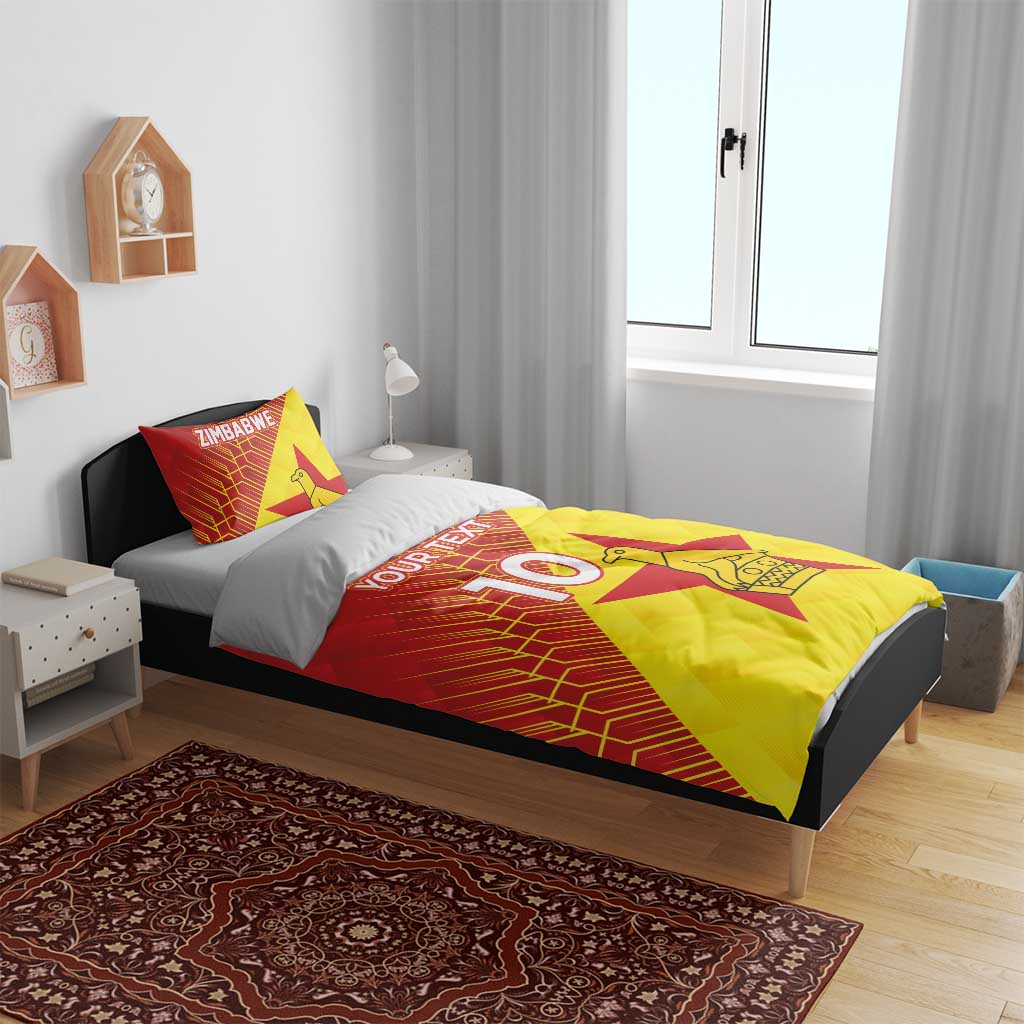 Custom Zimbabwe Cricket Bedding Set Flame Warriors Zimbabwe Spirit LT03