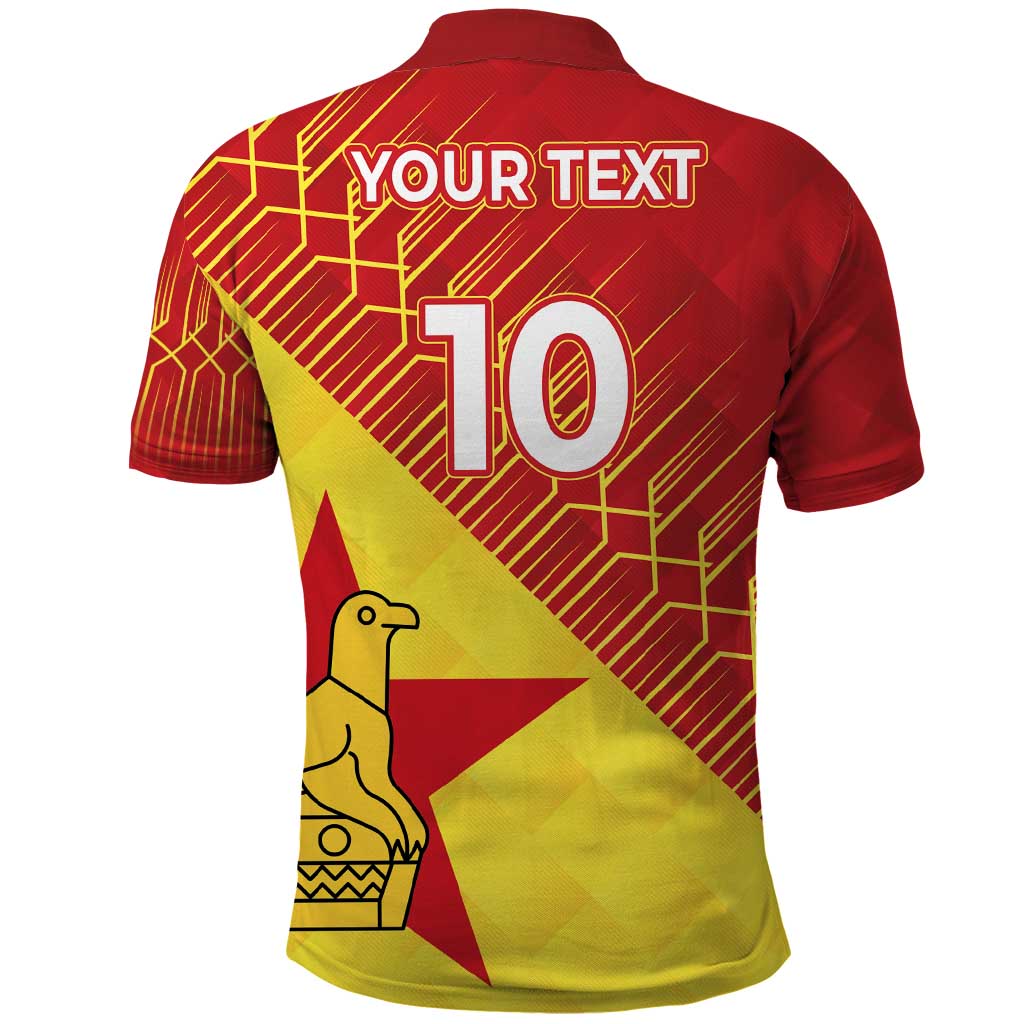 Custom Zimbabwe Cricket Polo Shirt Flame Warriors Zimbabwe Spirit LT03