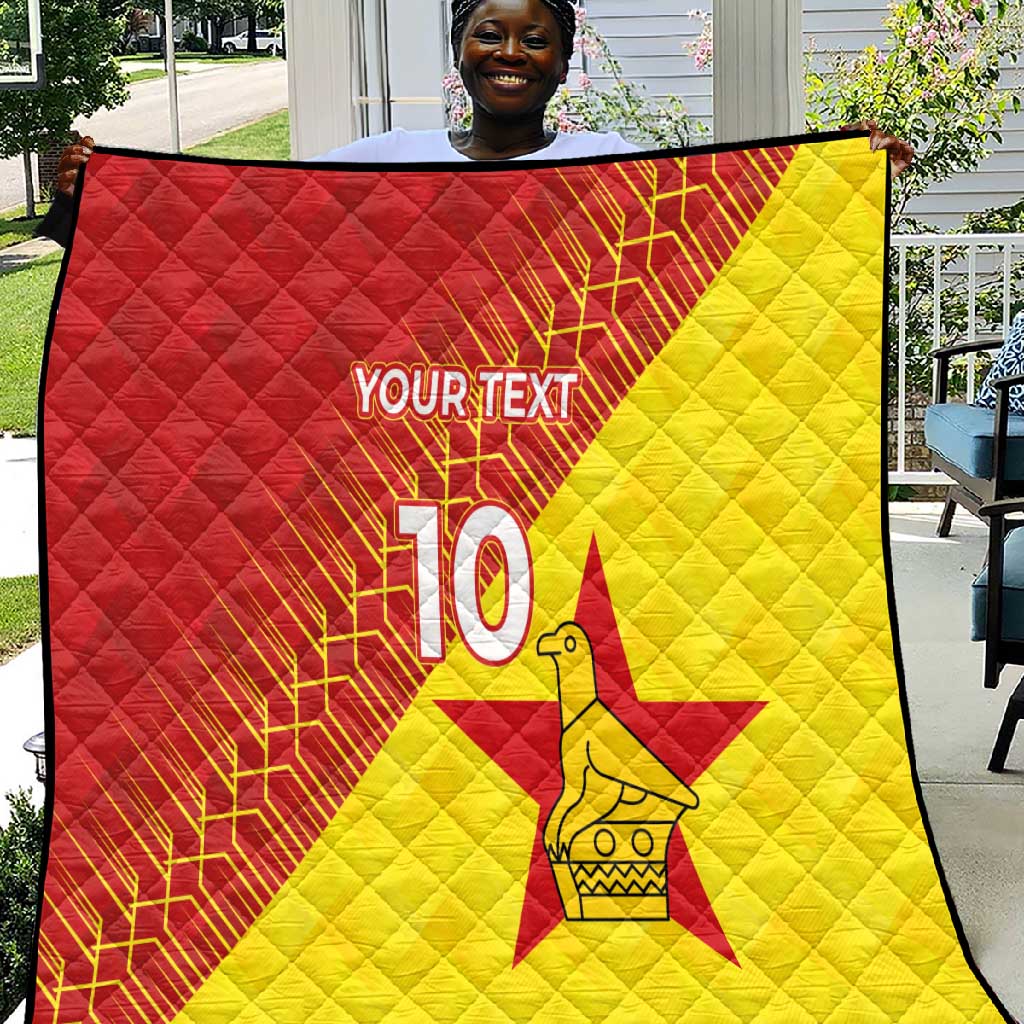 Custom Zimbabwe Cricket Quilt Flame Warriors Zimbabwe Spirit LT03