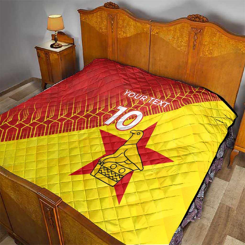 Custom Zimbabwe Cricket Quilt Flame Warriors Zimbabwe Spirit LT03