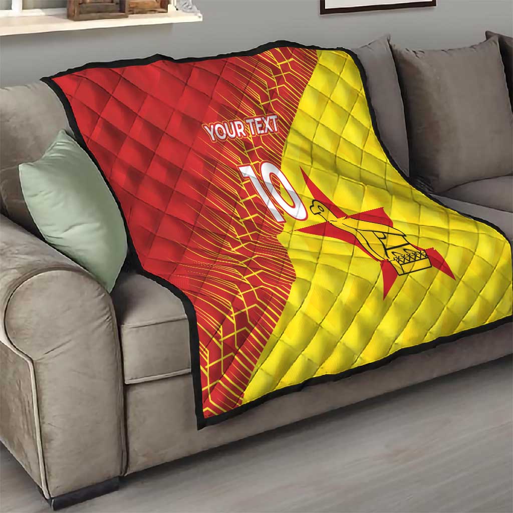 Custom Zimbabwe Cricket Quilt Flame Warriors Zimbabwe Spirit LT03