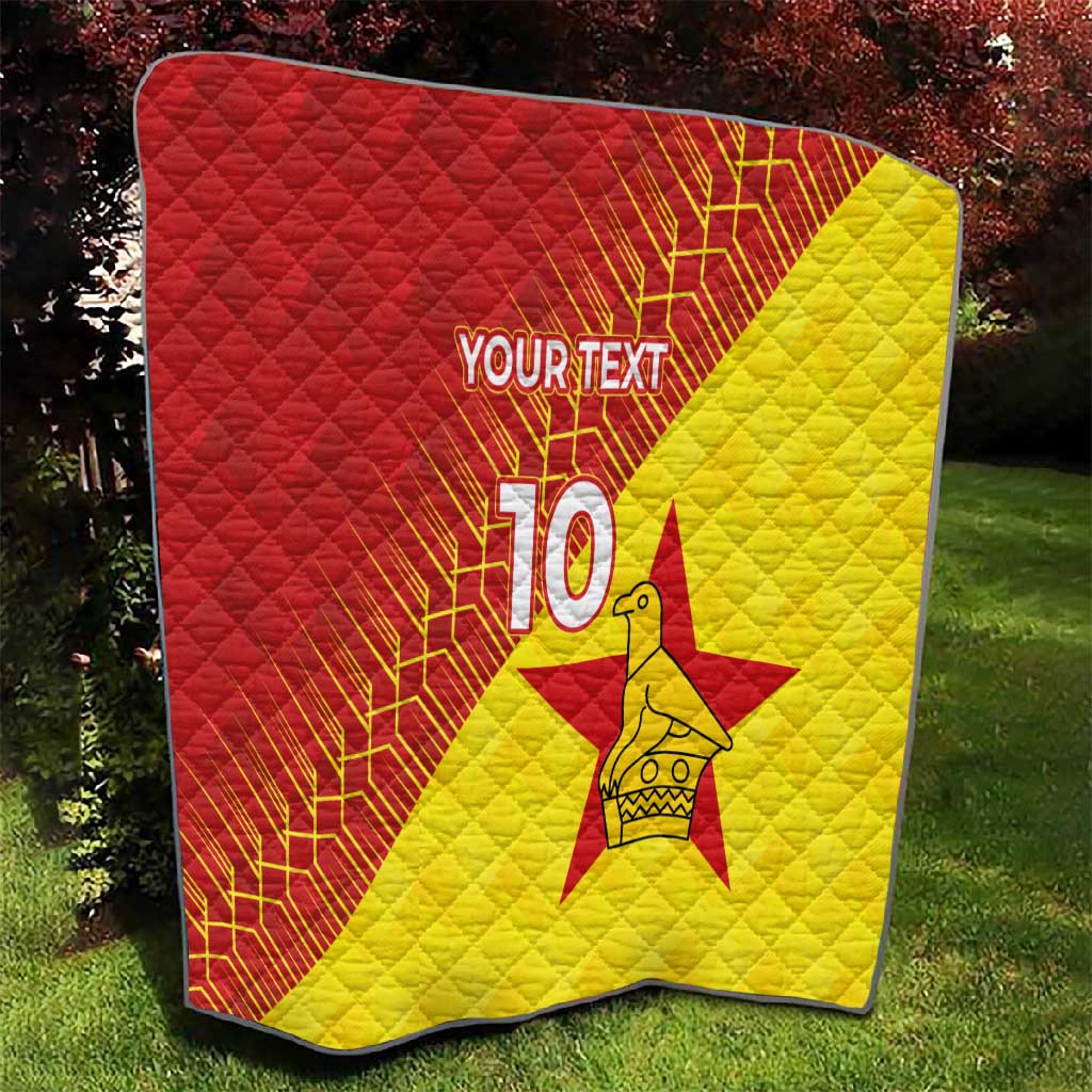 Custom Zimbabwe Cricket Quilt Flame Warriors Zimbabwe Spirit LT03