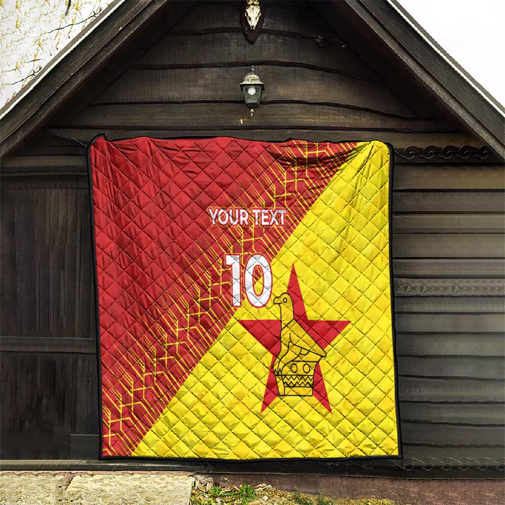 Custom Zimbabwe Cricket Quilt Flame Warriors Zimbabwe Spirit LT03