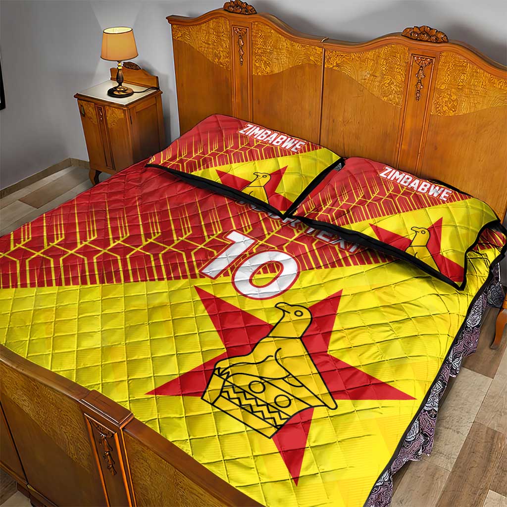 Custom Zimbabwe Cricket Quilt Bed Set Flame Warriors Zimbabwe Spirit LT03