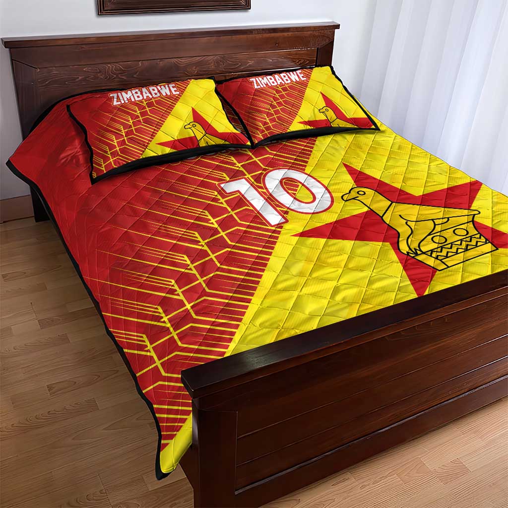 Custom Zimbabwe Cricket Quilt Bed Set Flame Warriors Zimbabwe Spirit LT03