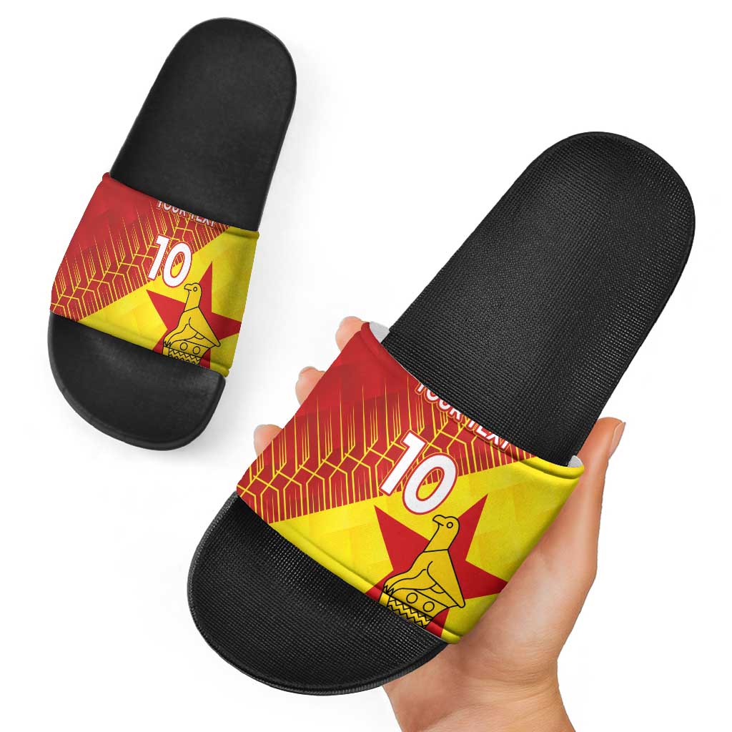 Custom Zimbabwe Cricket Slide Sandals Flame Warriors Zimbabwe Spirit LT03
