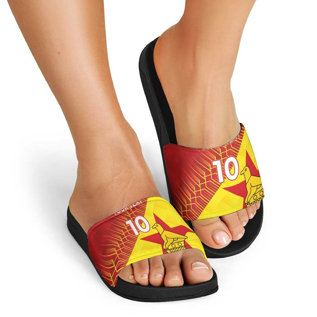 Custom Zimbabwe Cricket Slide Sandals Flame Warriors Zimbabwe Spirit LT03