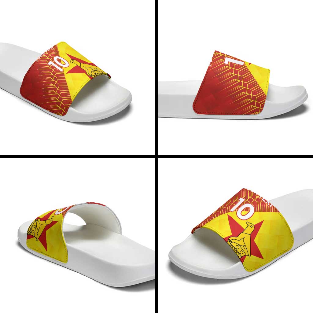 Custom Zimbabwe Cricket Slide Sandals Flame Warriors Zimbabwe Spirit LT03