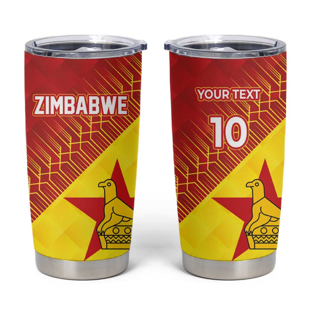 Custom Zimbabwe Cricket Tumbler Cup Flame Warriors Zimbabwe Spirit LT03