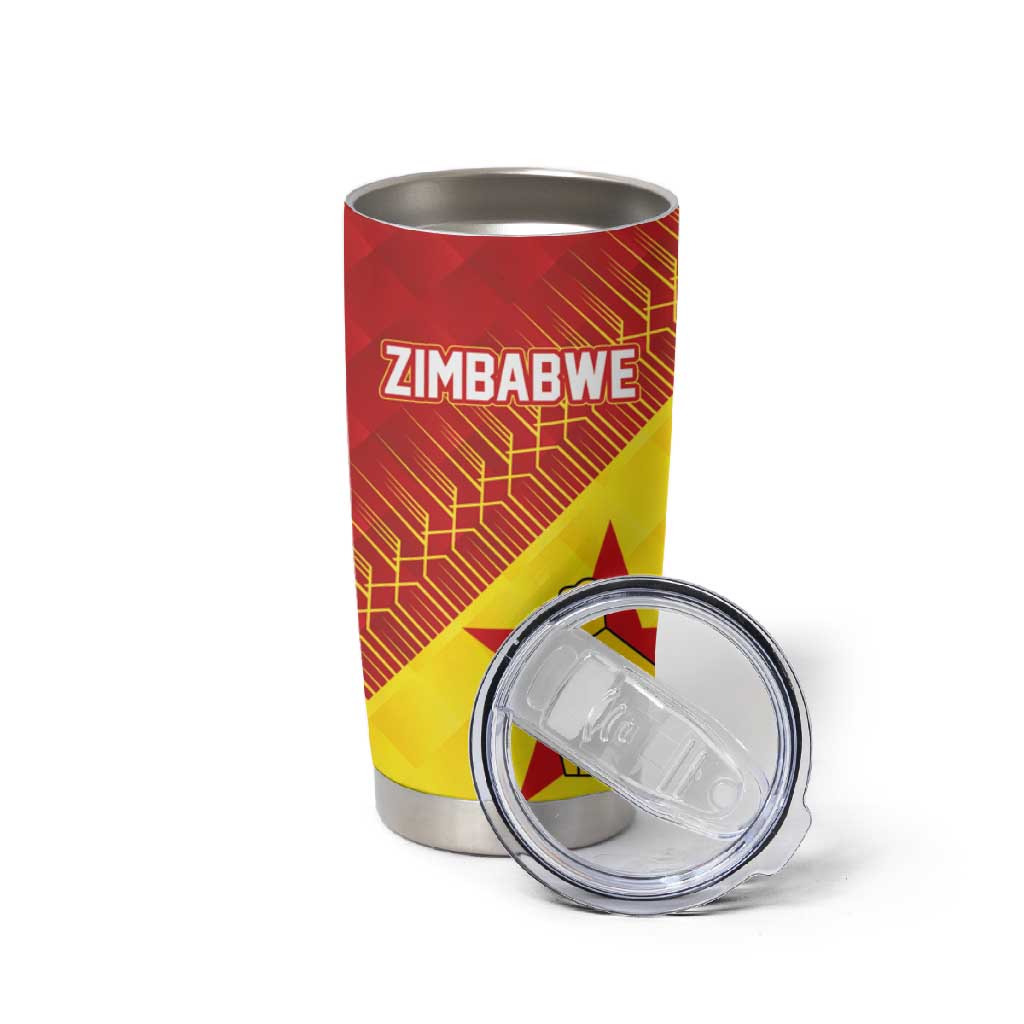 Custom Zimbabwe Cricket Tumbler Cup Flame Warriors Zimbabwe Spirit LT03