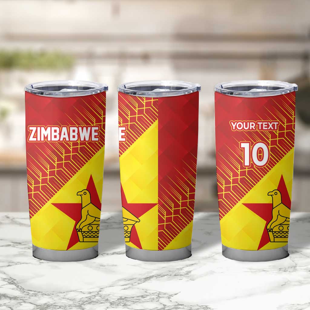 Custom Zimbabwe Cricket Tumbler Cup Flame Warriors Zimbabwe Spirit LT03