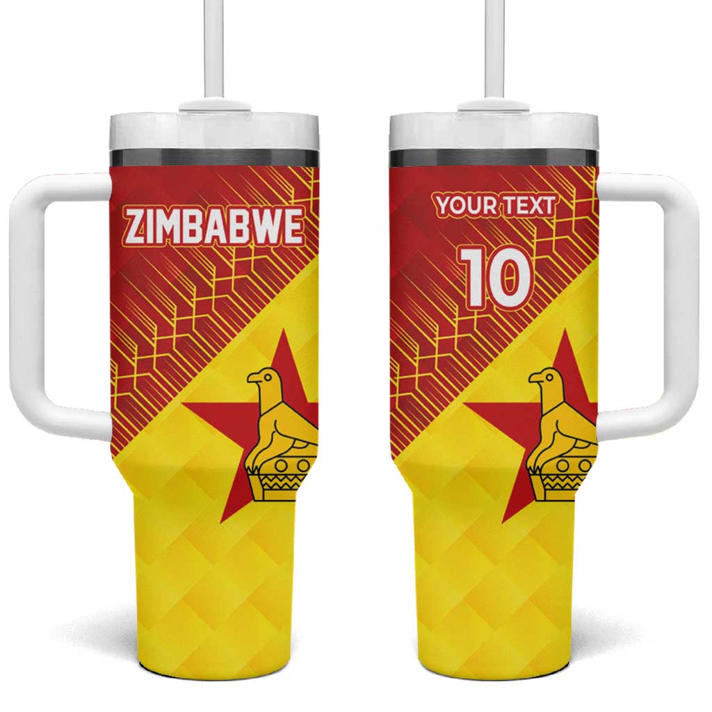 Custom Zimbabwe Cricket Tumbler With Handle Flame Warriors Zimbabwe Spirit LT03