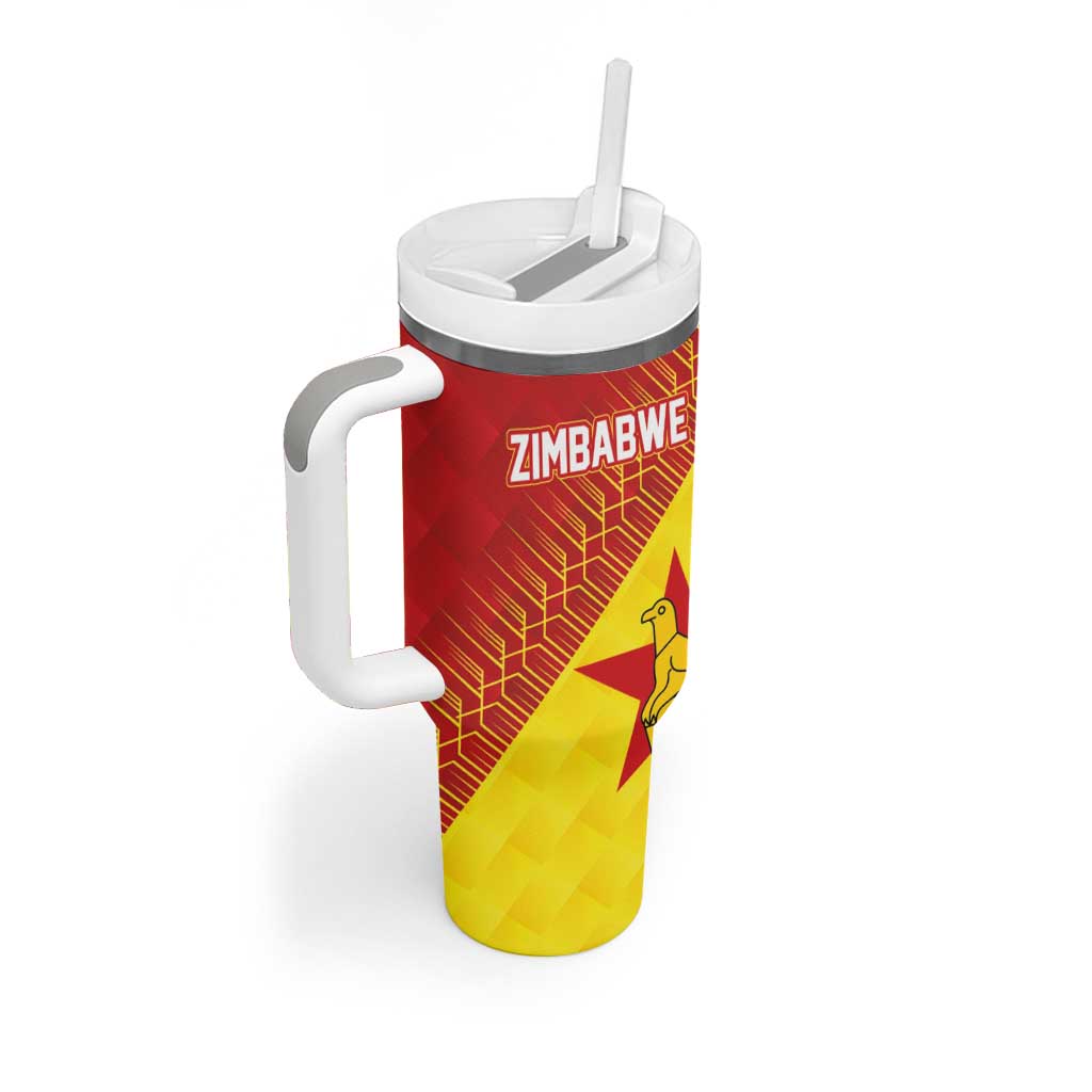 Custom Zimbabwe Cricket Tumbler With Handle Flame Warriors Zimbabwe Spirit LT03