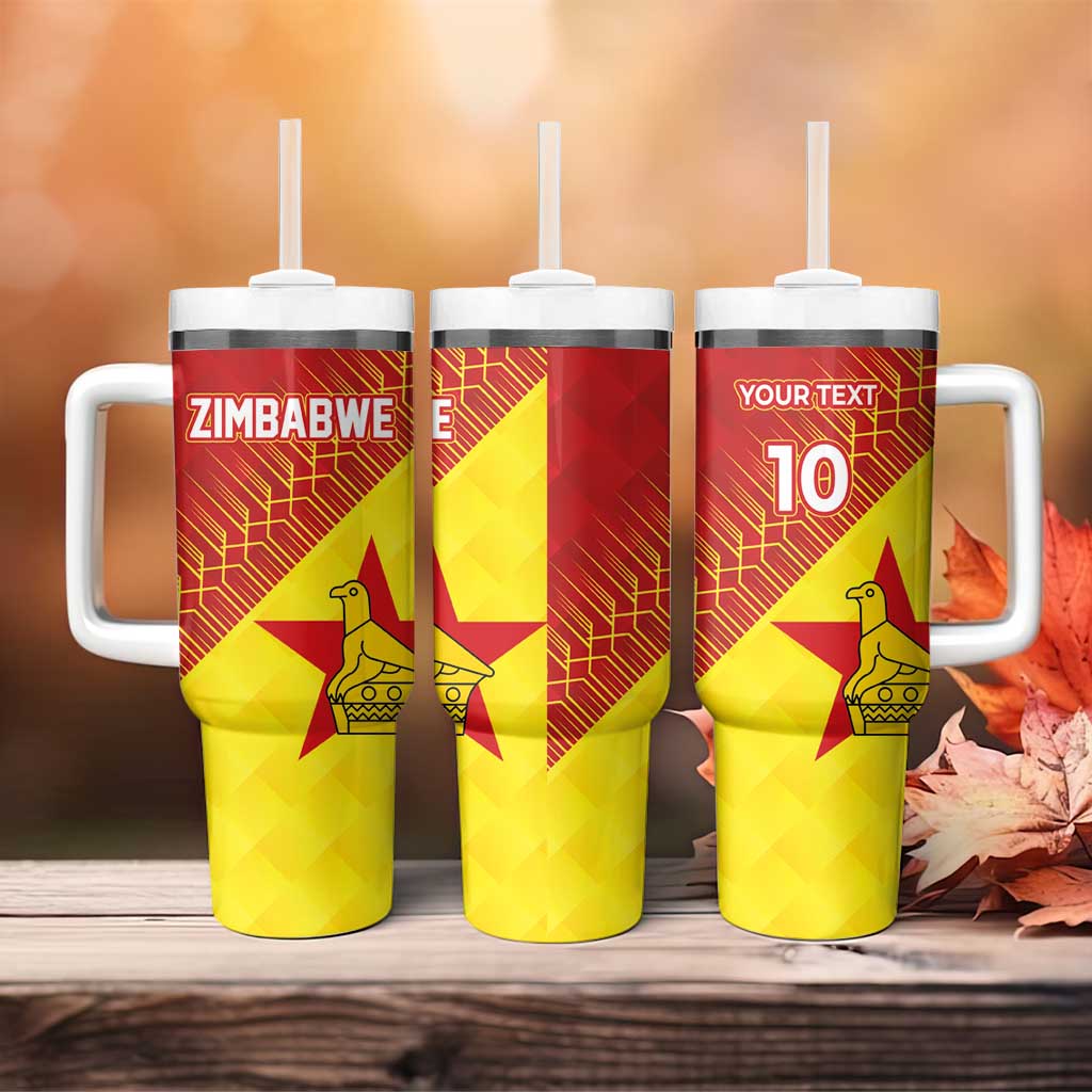 Custom Zimbabwe Cricket Tumbler With Handle Flame Warriors Zimbabwe Spirit LT03