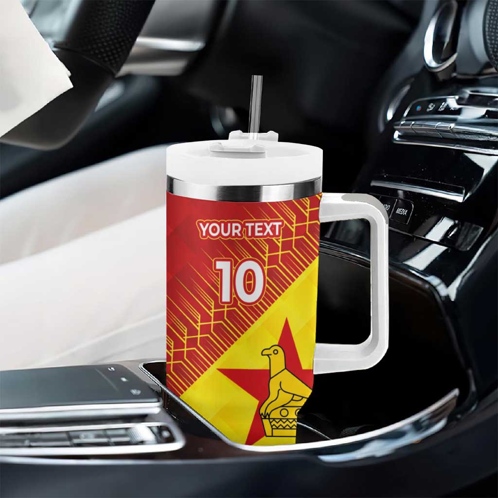 Custom Zimbabwe Cricket Tumbler With Handle Flame Warriors Zimbabwe Spirit LT03