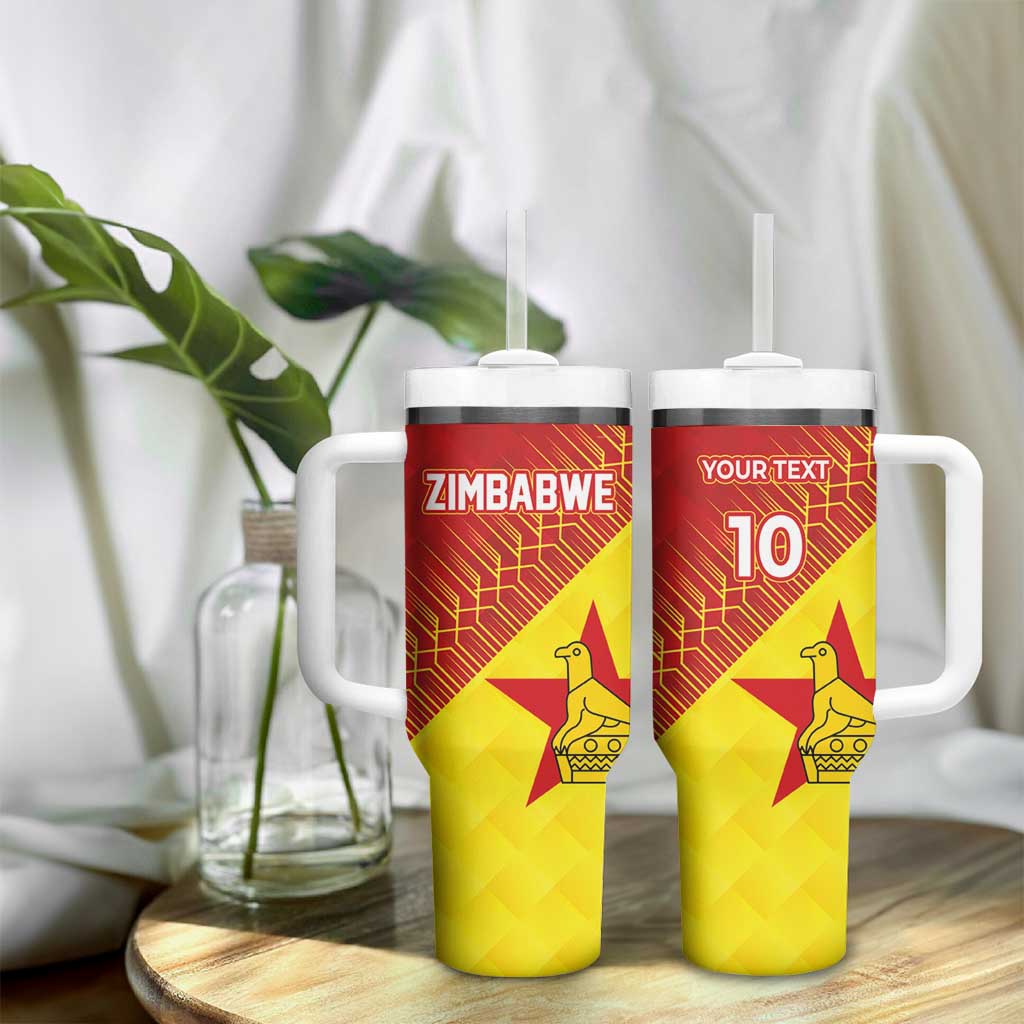 Custom Zimbabwe Cricket Tumbler With Handle Flame Warriors Zimbabwe Spirit LT03