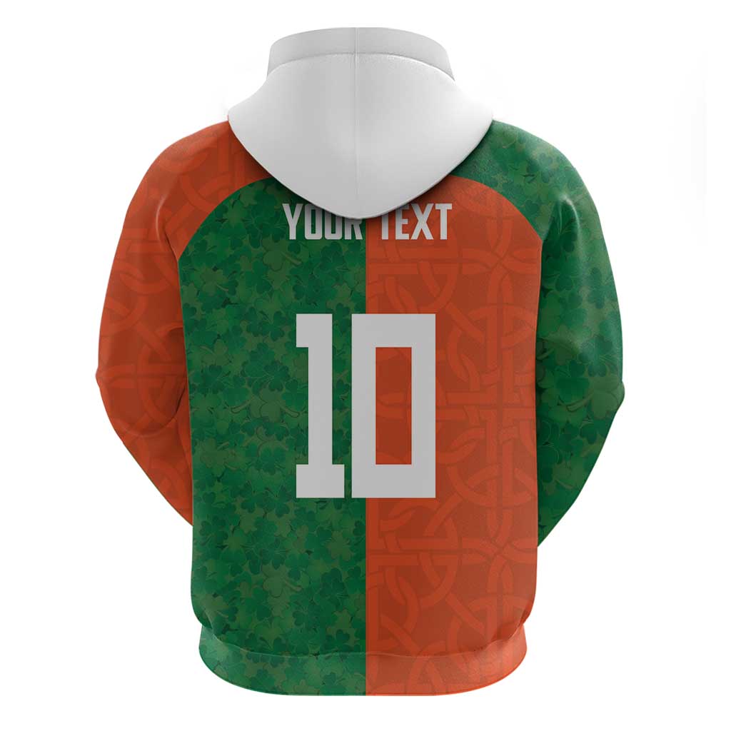 Custom Irish Rugby Hoodie Shamrock with Celtics Vibes The Half Style LT03