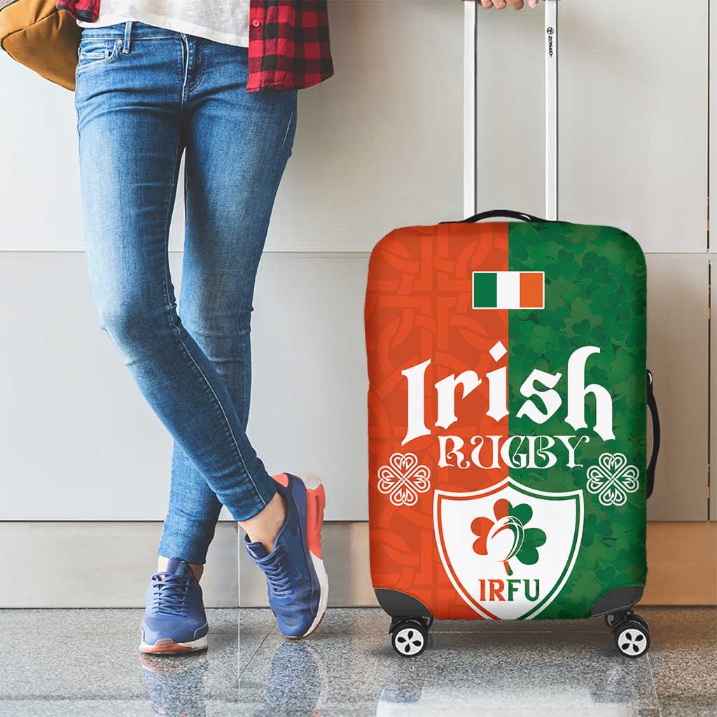 Irish Rugby Luggage Cover Shamrock with Celtics Vibes The Half Style LT03