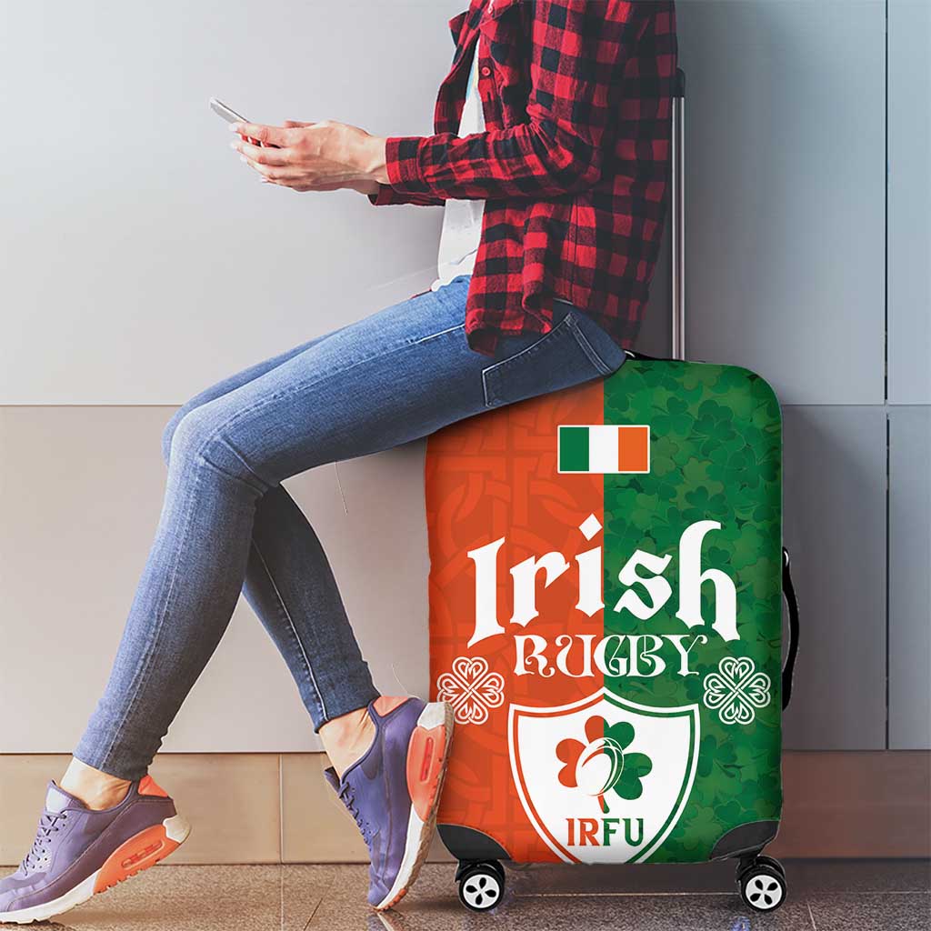 Irish Rugby Luggage Cover Shamrock with Celtics Vibes The Half Style LT03