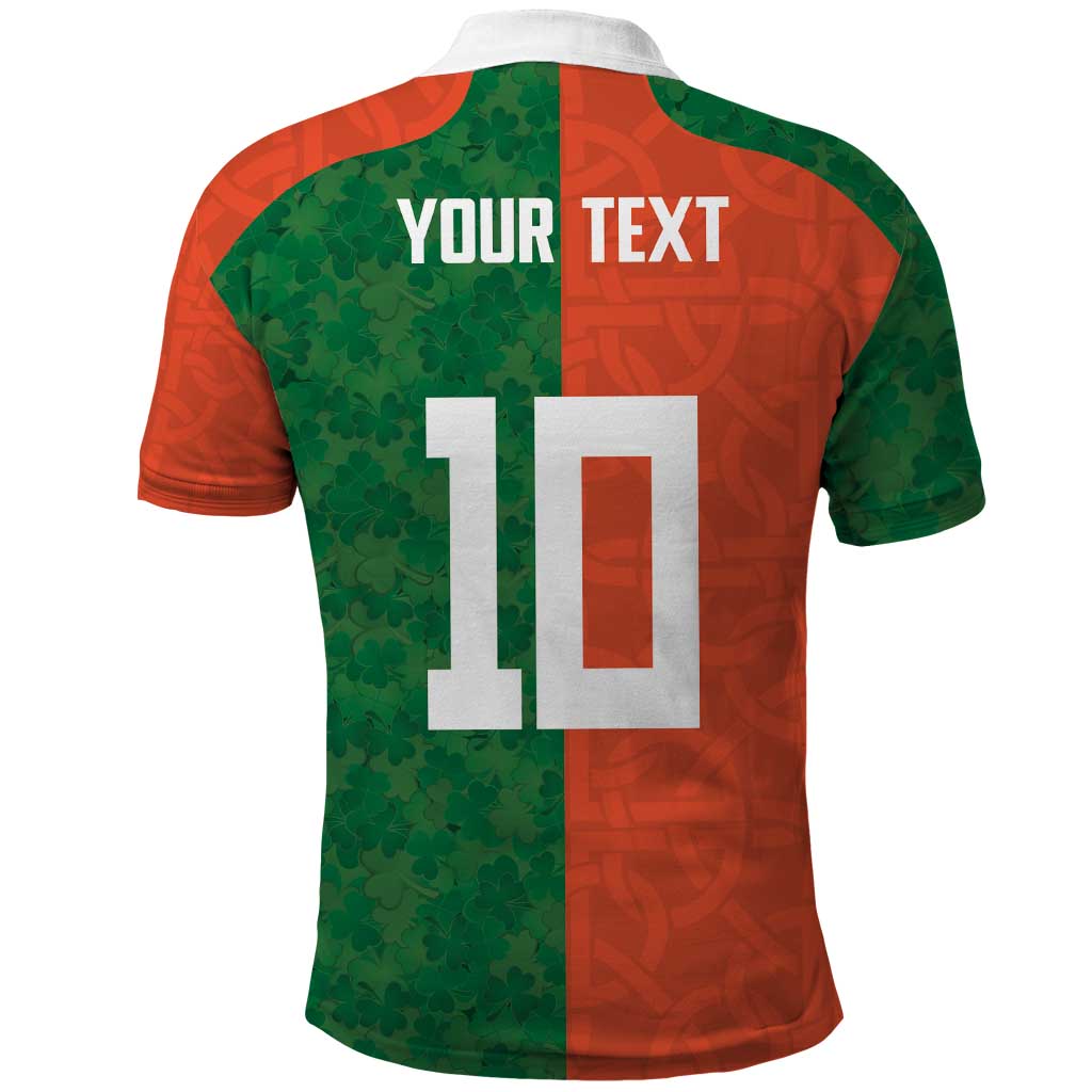 Custom Irish Rugby Polo Shirt Shamrock with Celtics Vibes The Half Style LT03