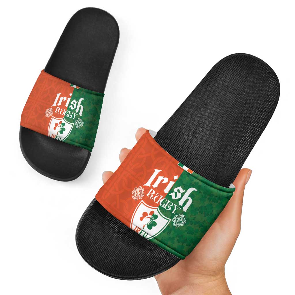 Irish Rugby Slide Sandals Shamrock with Celtics Vibes The Half Style LT03