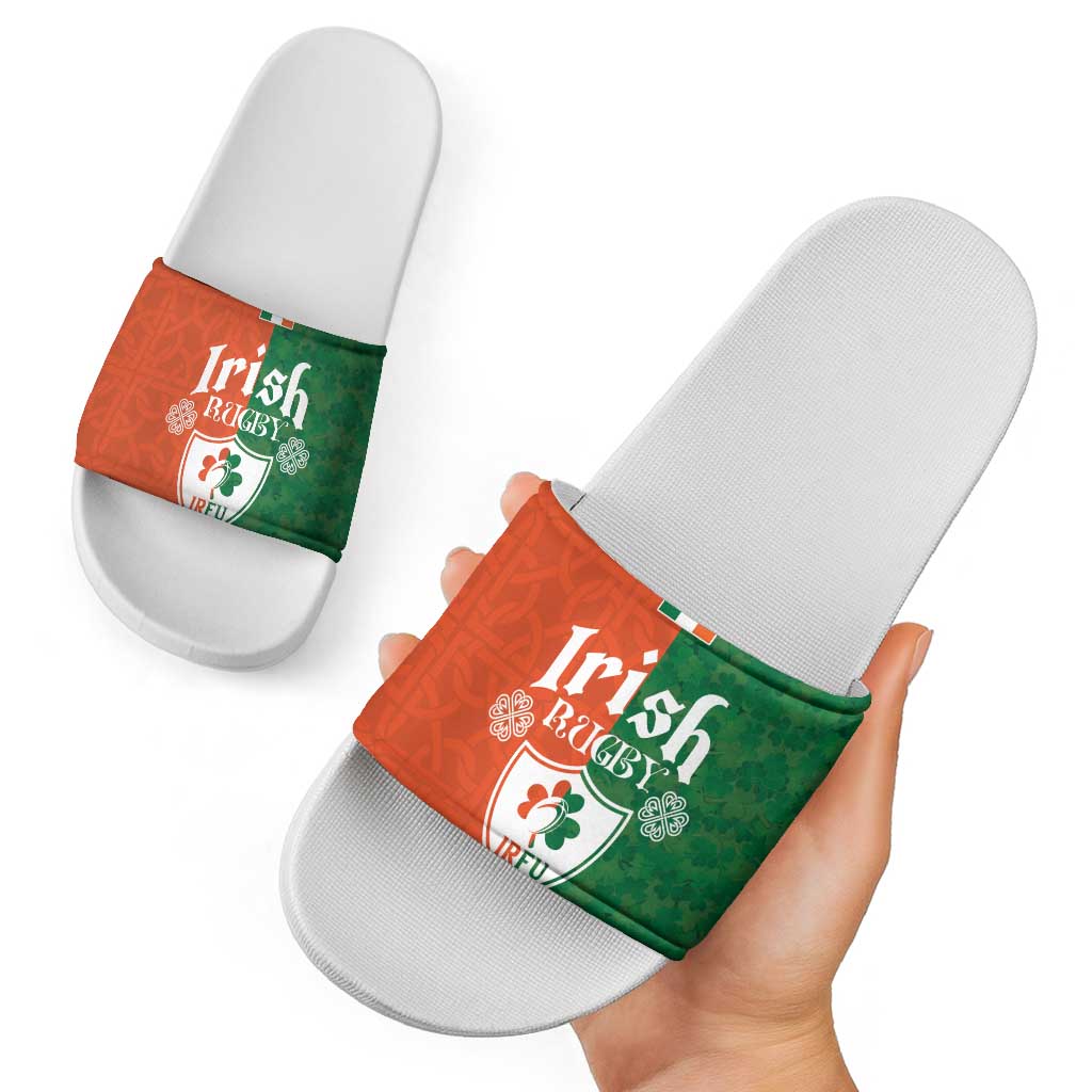 Irish Rugby Slide Sandals Shamrock with Celtics Vibes The Half Style LT03