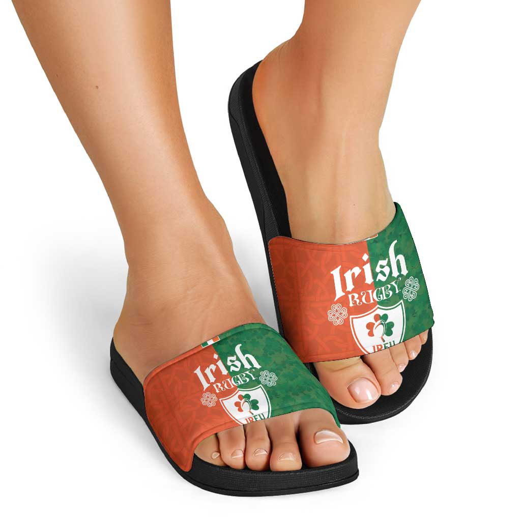 Irish Rugby Slide Sandals Shamrock with Celtics Vibes The Half Style LT03