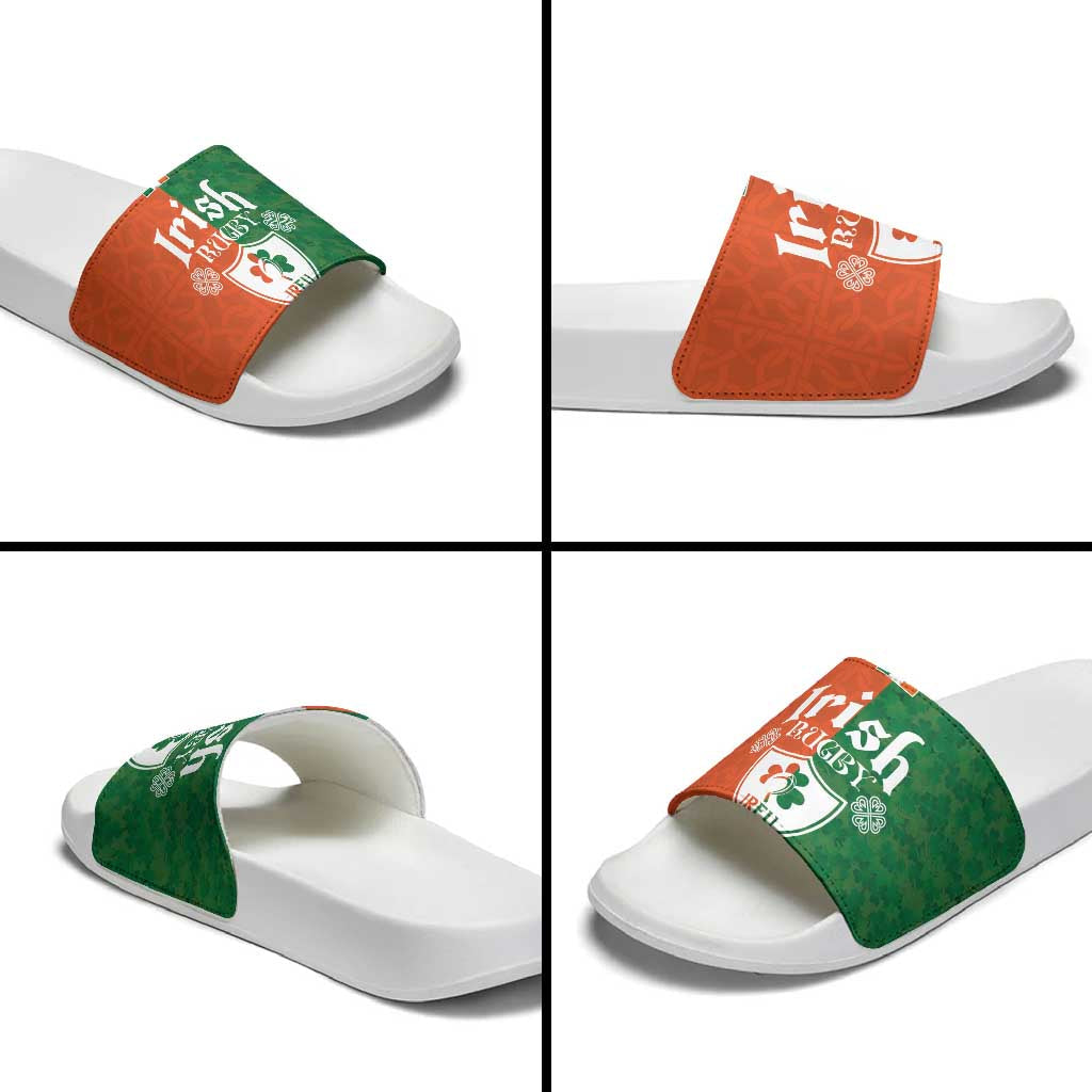 Irish Rugby Slide Sandals Shamrock with Celtics Vibes The Half Style LT03