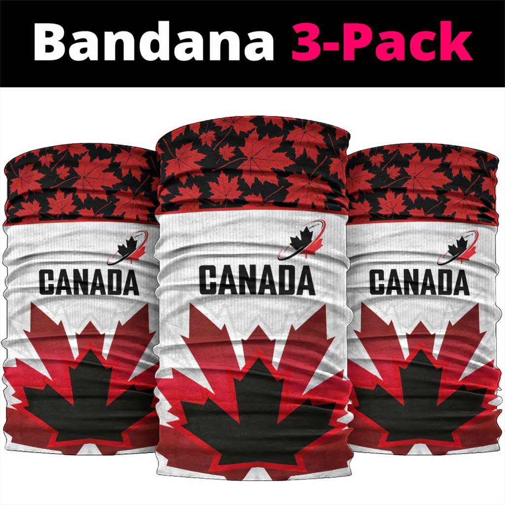 Canadian Rugby Neck Gaiter Maple Leaves Sporty Art Style White Color LT03