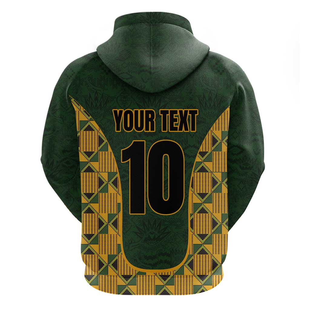 Custom South Africa Rugby 2024 Hoodie Go Champion Springboks and Kente Pattern LT03