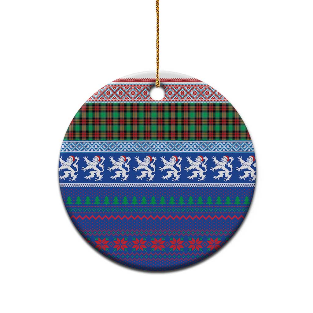 Scottish Christmas Ceramic Ornament Xmas Royal Lions and Tartan LT03