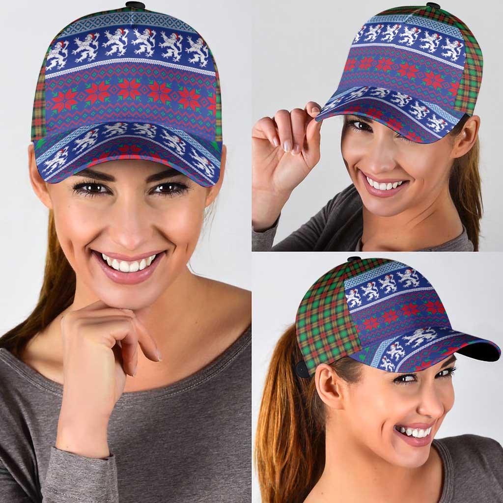 Scottish Christmas Classic Cap Xmas Royal Lions and Tartan LT03