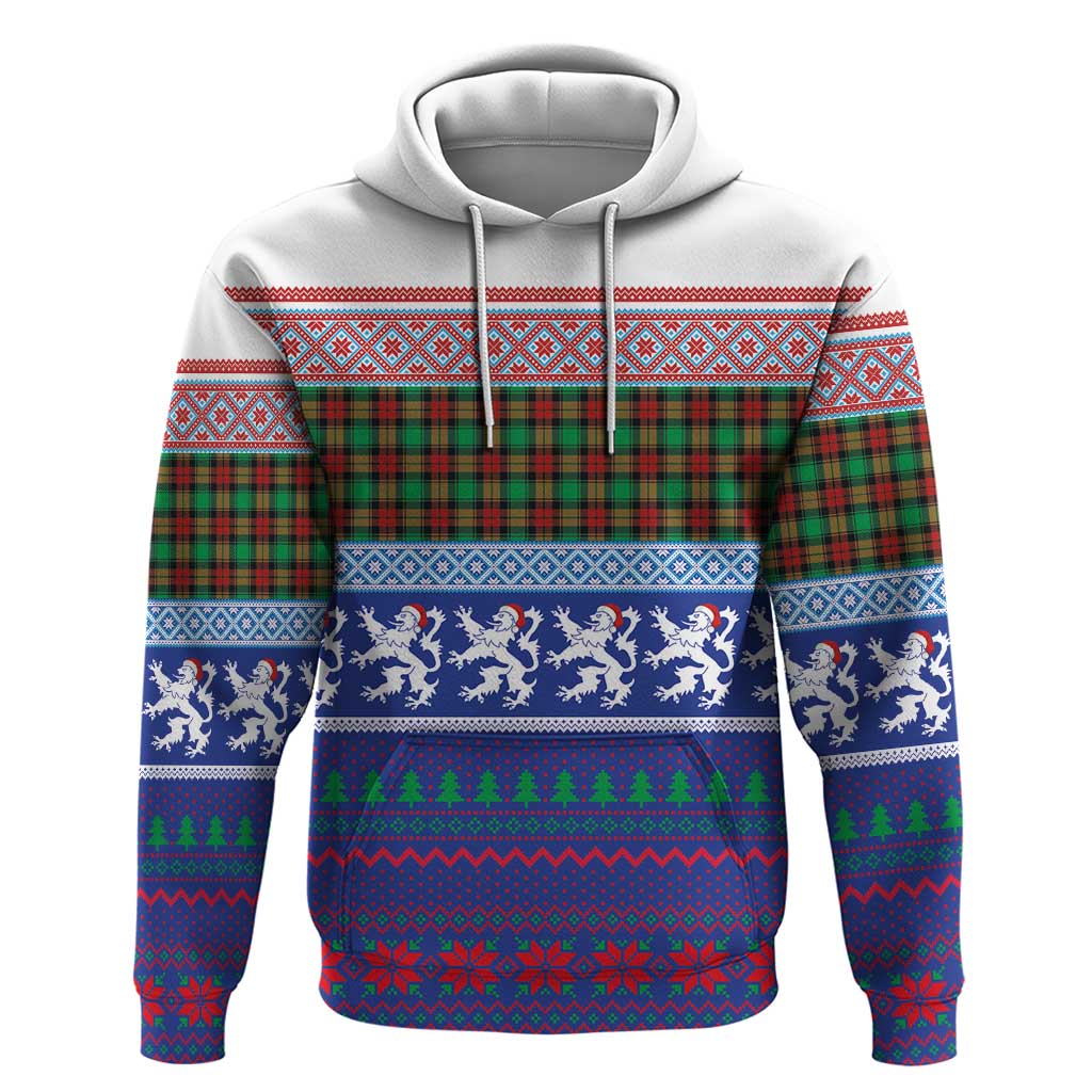 Scottish Christmas Hoodie Xmas Royal Lions and Tartan LT03
