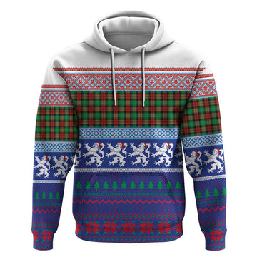 Scottish Christmas Hoodie Xmas Royal Lions and Tartan LT03