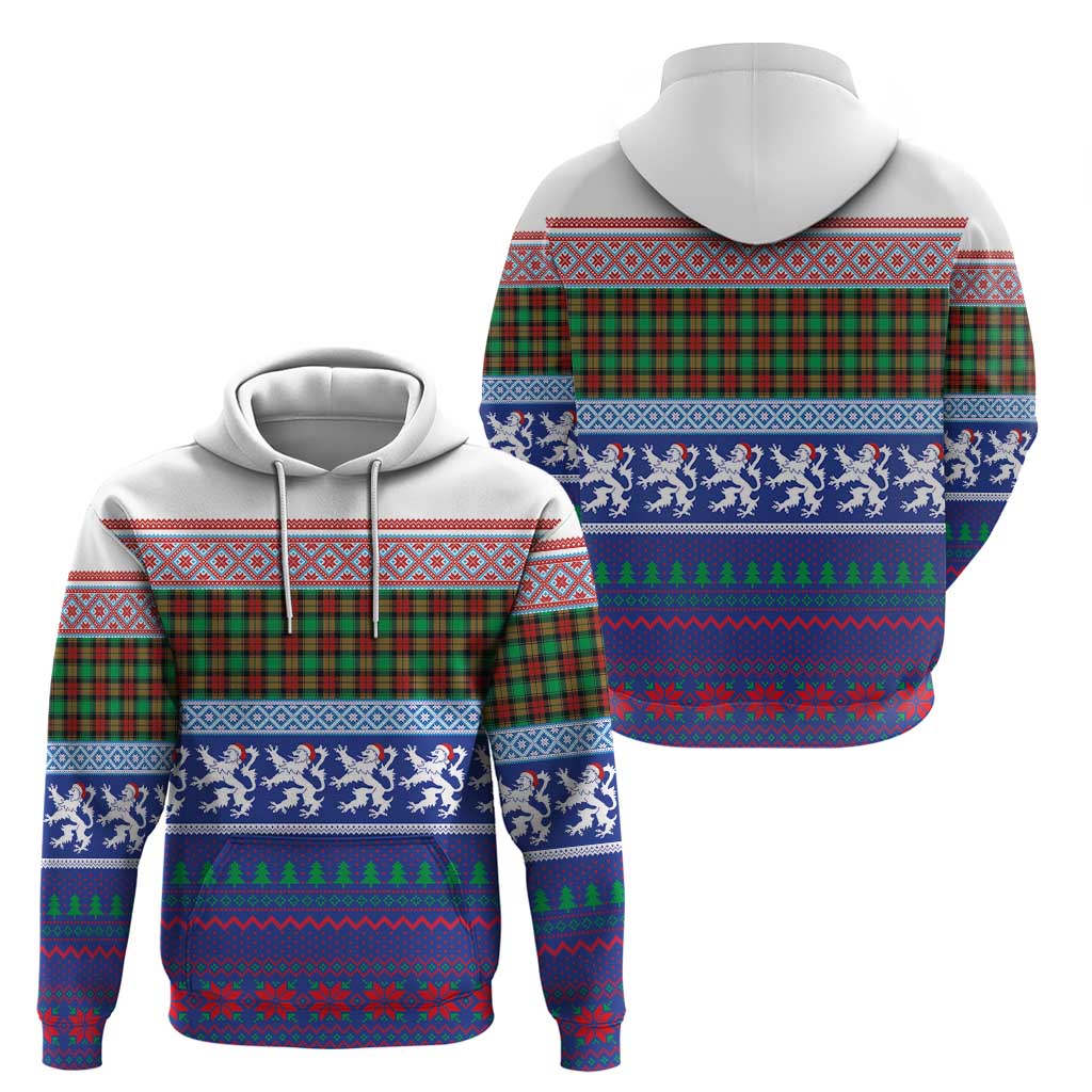 Scottish Christmas Hoodie Xmas Royal Lions and Tartan LT03