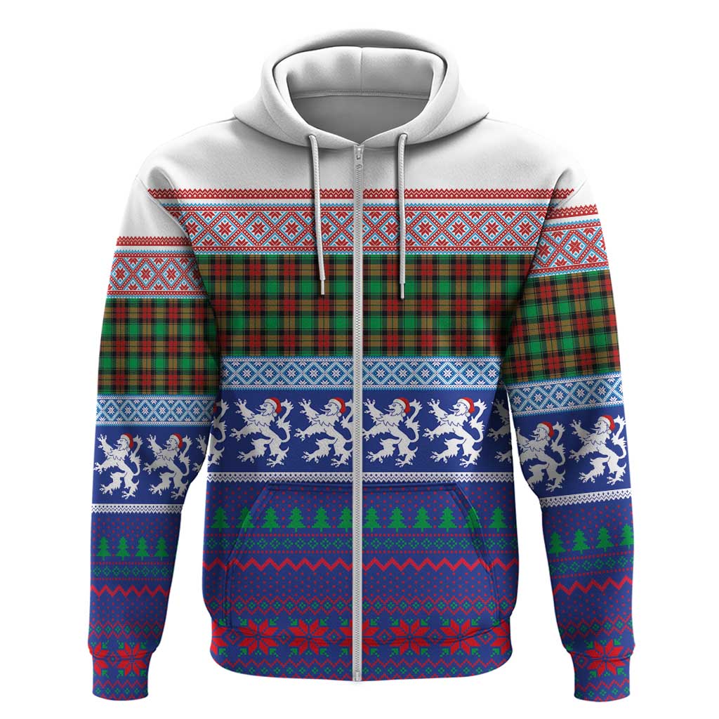 Scottish Christmas Hoodie Xmas Royal Lions and Tartan LT03