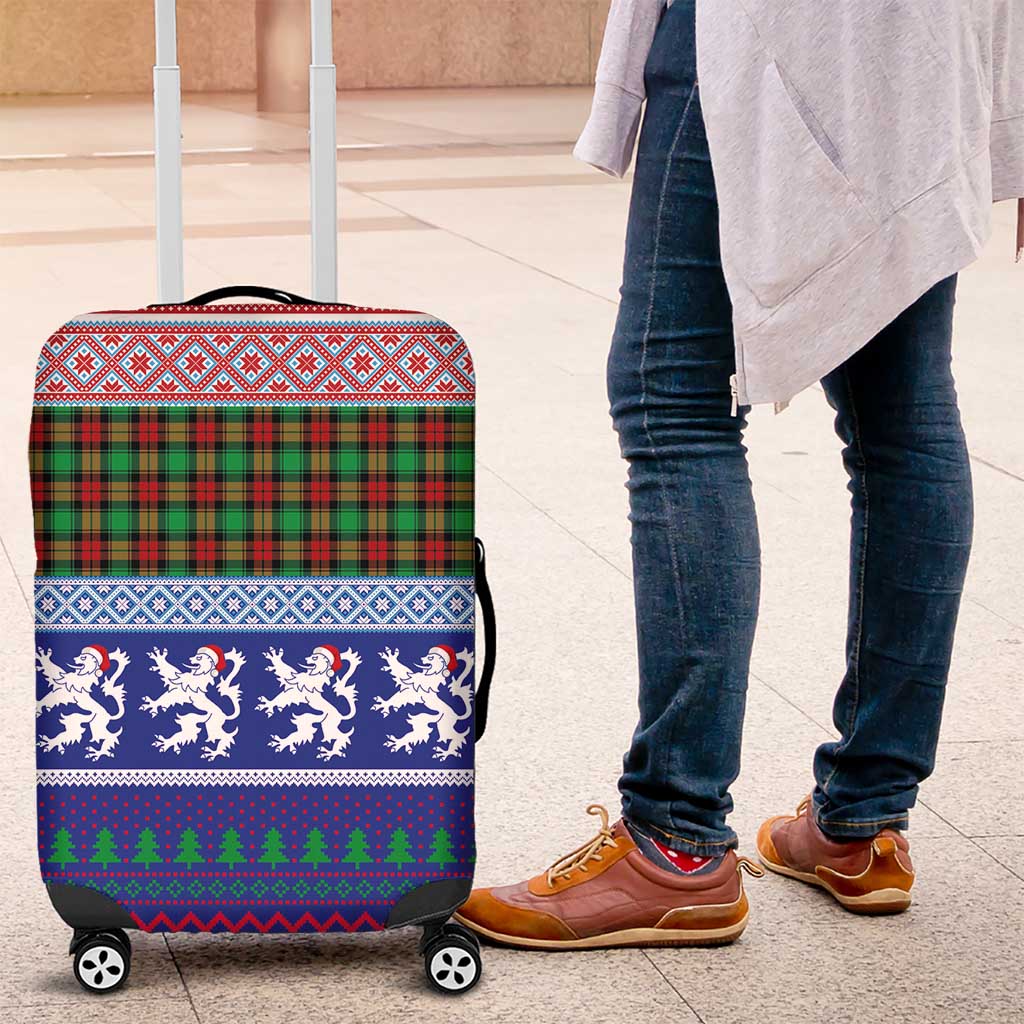 Scottish Christmas Luggage Cover Xmas Royal Lions and Tartan LT03