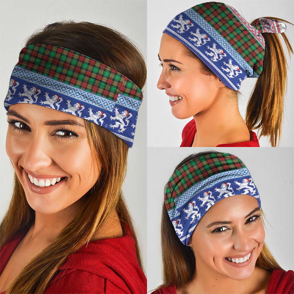Scottish Christmas Neck Gaiter Xmas Royal Lions and Tartan LT03