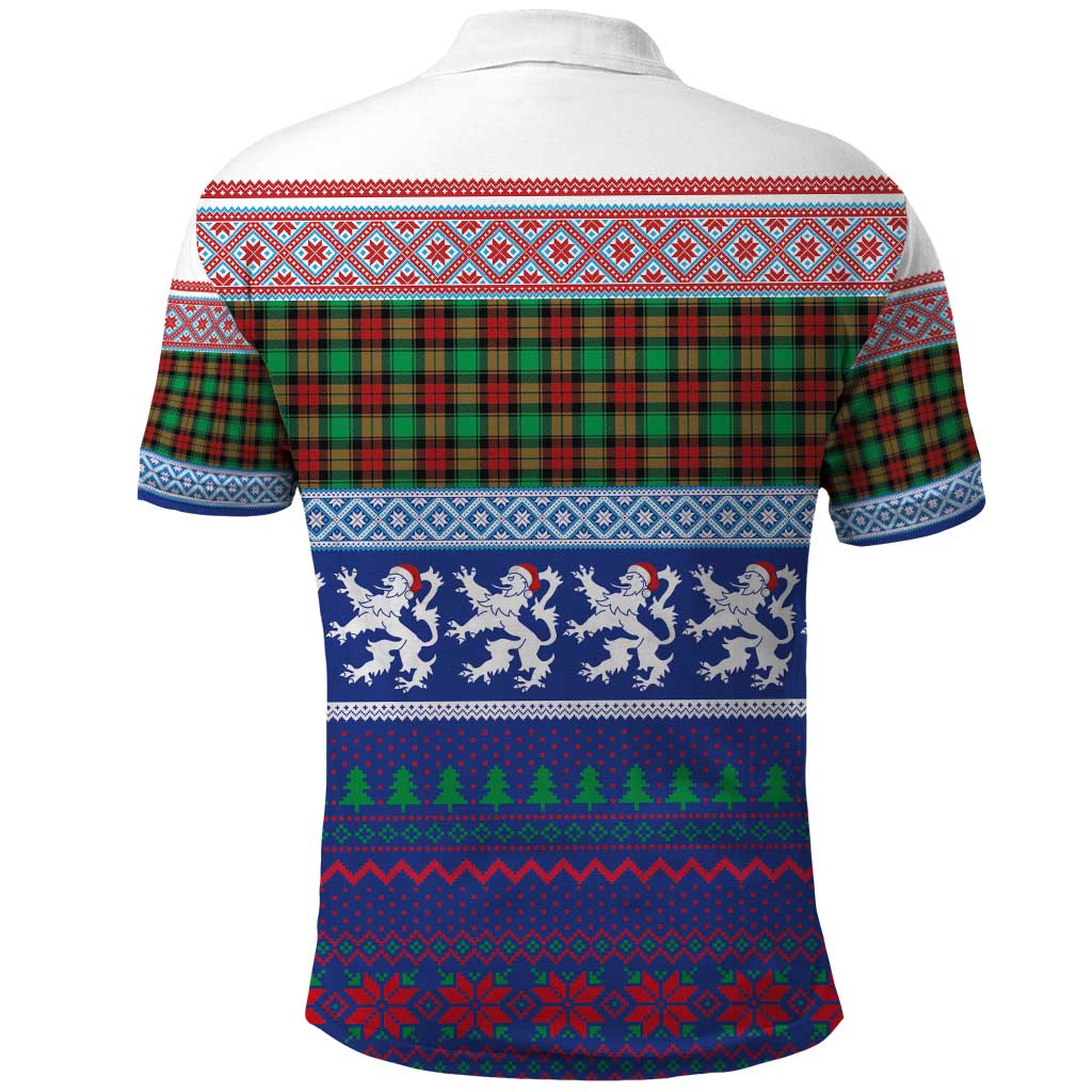 Scottish Christmas Polo Shirt Xmas Royal Lions and Tartan LT03