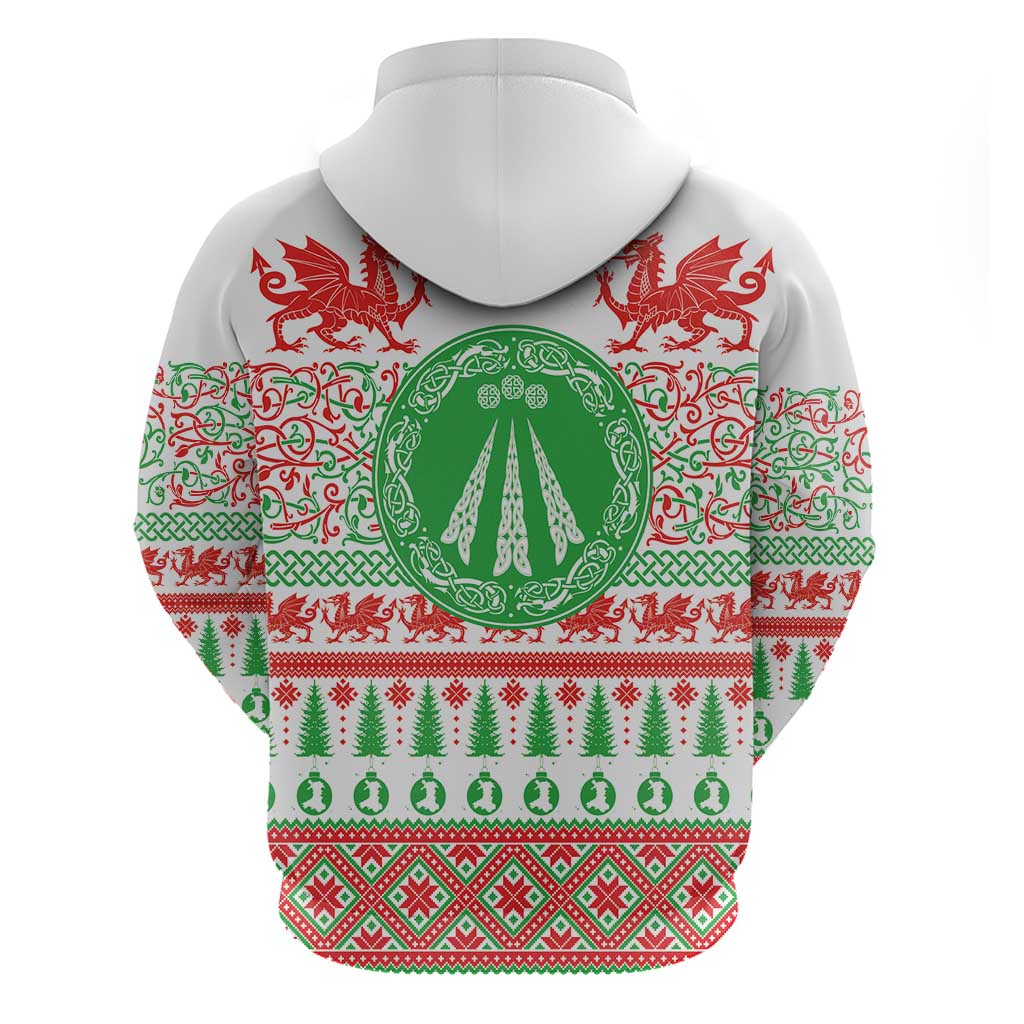 Welsh Christmas Hoodie Awen and Celtics Culture with Xmas Elements LT03